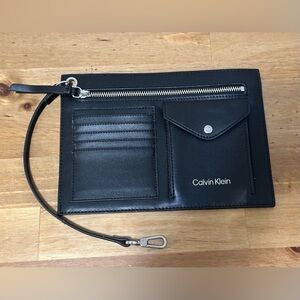 Calvin Klein Executive Wristlet Business Wallet Black
